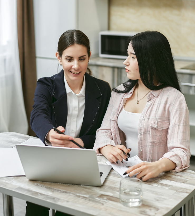 Women Working Using Laptop